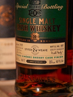 Whiskey bottle label